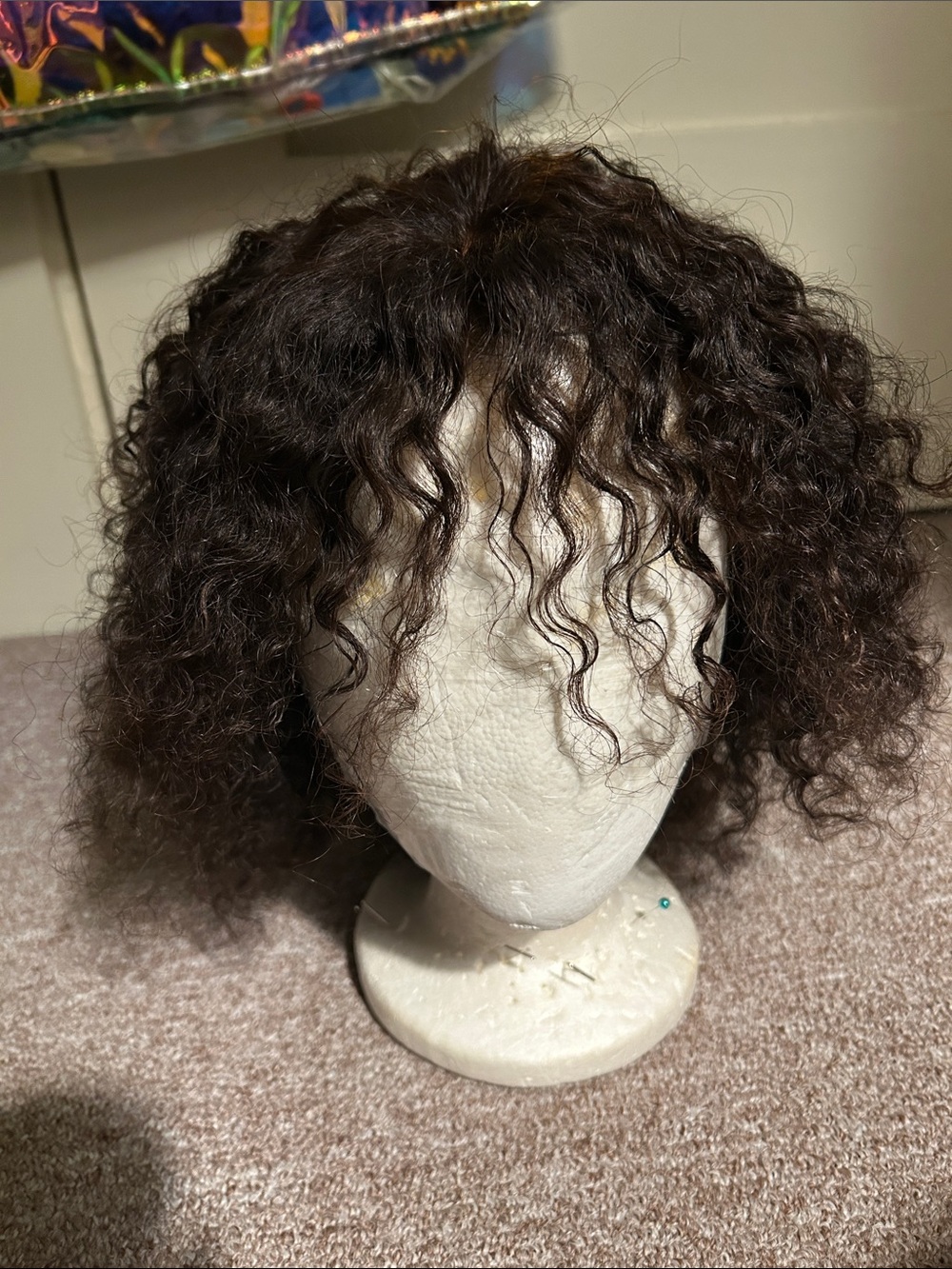 Natural Curly Brown Women’s Wig - Lightweight Style